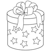 Gift boxe with ribbon bow. Holiday icons minimalism design vector