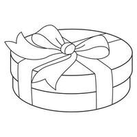 regalo boxe con cinta arco. fiesta íconos minimalismo diseño vector