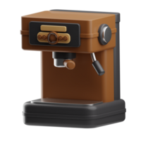 Bureau papeterie café machine illustration 3d png