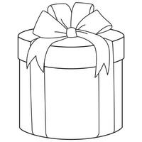 Gift boxe with ribbon bow. Holiday icons minimalism design vector