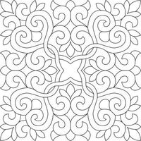 Line pattern design. Black and white vector illustrations. Coloring page