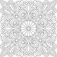 Line pattern design. Black and white vector illustrations. Coloring page