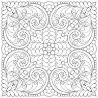 Line pattern design. Black and white vector illustrations. Coloring page