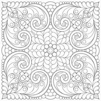 Line pattern design. Black and white vector illustrations. Coloring page