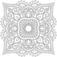 Line pattern design. Black and white vector illustrations. Coloring page