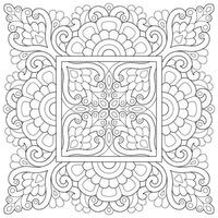 Line pattern design. Black and white vector illustrations. Coloring page