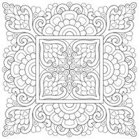 Line pattern design. Black and white vector illustrations. Coloring page