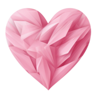 ai generato rosa carta piegato per cuore forma png