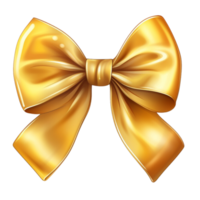 AI generated a Gold bow png