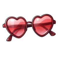 ai generado lentes corazón forma png