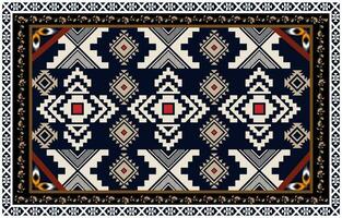 Carpet ethnic ikat pattern art. Geometric ethnic ikat seamless pattern in tribal.  Mexican style. Design for background, wallpaper, illustration, vector