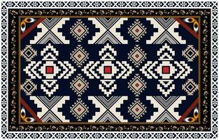 Carpet ethnic ikat pattern art. Geometric ethnic ikat seamless pattern in tribal.  Mexican style. Design for background, wallpaper, illustration, vector