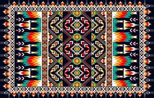 Carpet ethnic ikat pattern art. Geometric ethnic ikat seamless pattern in tribal.  Mexican style. Design for background, wallpaper, illustration, vector