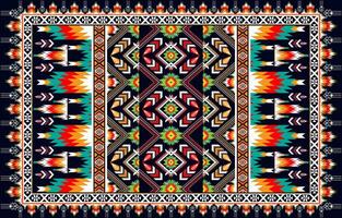 alfombra étnico ikat modelo Arte. geométrico étnico ikat sin costura modelo en tribal. mexicano estilo. diseño para fondo, fondo de pantalla, ilustración, vector