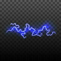 Realistic Detailed 3d Lightning Electric Thunderbolt. Vector