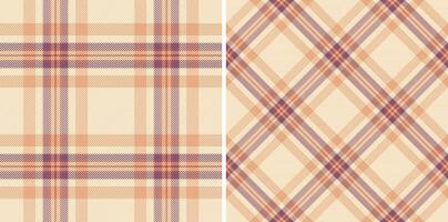 Fabric texture seamless of tartan background vector with a plaid check pattern textile.