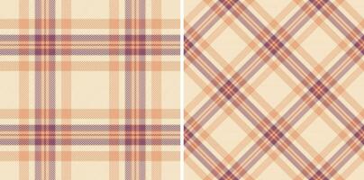 Fabric texture seamless of tartan background vector with a plaid check pattern textile.