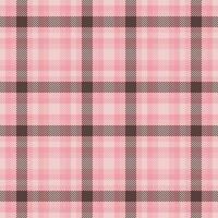 Fabric plaid check of vector tartan pattern with a texture textile seamless background.