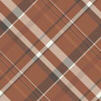 Simple vector seamless plaid, real fabric texture textile. Calm tartan background pattern check in orange and red colors.