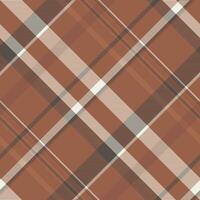 Simple vector seamless plaid, real fabric texture textile. Calm tartan background pattern check in orange and red colors.