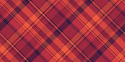 New year pattern check texture, winter tartan plaid seamless. Shirt textile fabric vector background in red and dark colors.