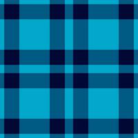 Tech seamless plaid fabric, advertising textile pattern check. Cultural vector texture background tartan in cyan and dark colors.
