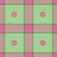 Spring gingham pattern, seamless checked plaids. Pastel vichy background for tablecloth, napkin, dress, Easter holiday textile design. vector