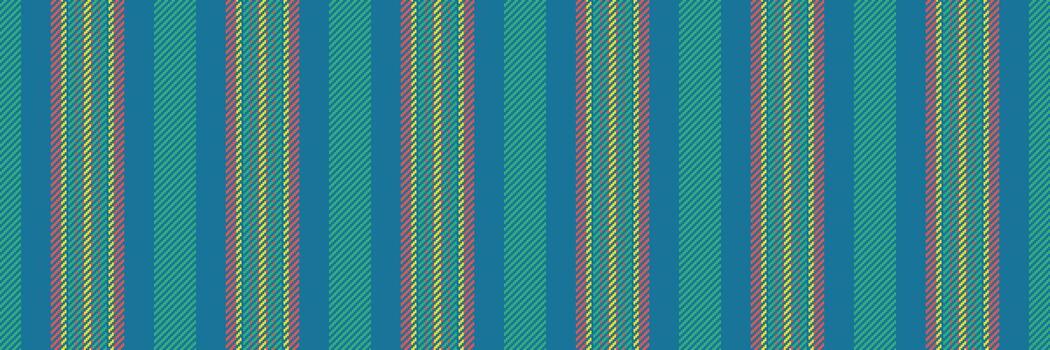 Piece stripe lines fabric, customize texture pattern vector. Easter textile vertical seamless background in cyan and mint colors. vector