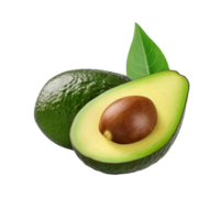 ai generato avocado isolato su trasparente sfondo png