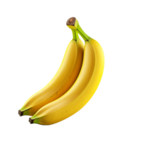 ai genererad banan isolerat på transparent bakgrund png