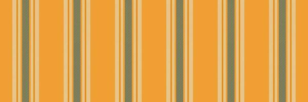 Wallpaper vertical pattern texture, aged vector seamless textile. Strip fabric background stripe lines in orange and white colors.