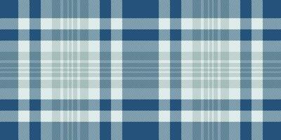 Customizable tartan plaid background, dreamy check fabric vector. Lined seamless textile texture pattern in cyan and white colors. vector