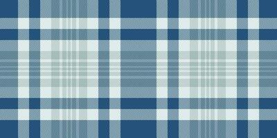 Customizable tartan plaid background, dreamy check fabric vector. Lined seamless textile texture pattern in cyan and white colors. vector