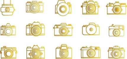 Camera icon set, photography symbol, digital camera, camera logo, multimedia symbol, lens icon, picture symbol, photography icon set, camera graphic, photo technology, visual media icon vector