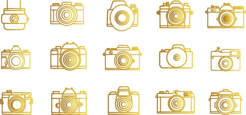 Camera icon set, photography symbol, digital camera, camera logo, multimedia symbol, lens icon, picture symbol, photography icon set, camera graphic, photo technology, visual media icon