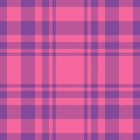 Plaid check pattern in pink. Seamless fabric texture. Tartan textile print. vector