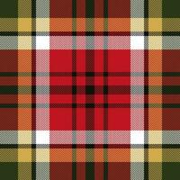 Plaid check pattern. Seamless fabric texture. Tartan textile print. vector