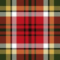 Plaid check pattern. Seamless fabric texture. Tartan textile print. vector