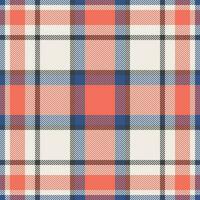 Plaid check pattern. Seamless fabric texture. Tartan textile print. vector