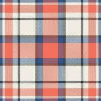 Plaid check pattern. Seamless fabric texture. Tartan textile print. vector