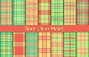 Springtime trendy textile design of check textured material for shirt, dress, suit, wrapping paper print, invitation blank. vector