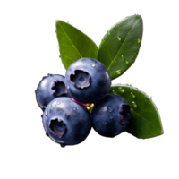 AI generated Blueberry isolated on transparent background png