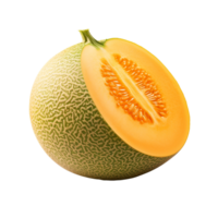 AI generated Cantaloupe isolated on transparent background png