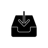 inbox concept line icon. Simple element illustration. inbox concept outline symbol design. vector