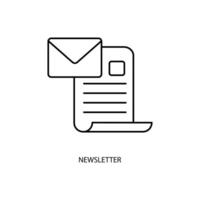 newsletter concept line icon. Simple element illustration. newsletter concept outline symbol design. vector