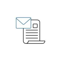 newsletter concept line icon. Simple element illustration. newsletter concept outline symbol design. vector