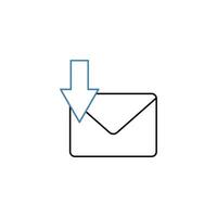 receive concept line icon. Simple element illustration. receive concept outline symbol design. vector