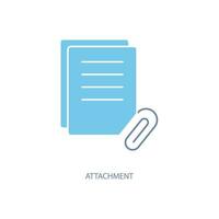 attachment concept line icon. Simple element illustration. attachment concept outline symbol design. vector