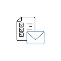 mailing list concept line icon. Simple element illustration. mailing list concept outline symbol design. vector