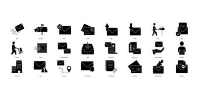 Mailing icons set. Set of editable stroke icons.Vector set of Mailing vector